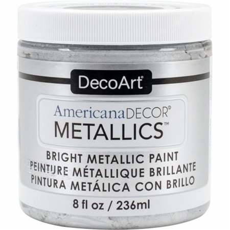 DECO ART 8 oz Americana Decor Metallic Paint, Sterling Silver DE379431